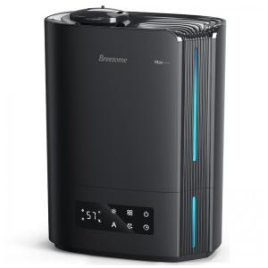 Umidificador Portátil BREEZOME 6L até 60H com Visor Digital e Controle de Umidade Inteligente, Preto