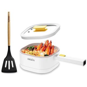 Panela Elétrica Multifuncional 2 Litros com Revestimento Cerâmico Antiaderente e Controle de Potência Dupla, 110V 800W, Dezin, Branca