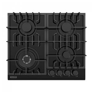 Cooktop a gás 60cm Empava vidro preto 4 queimadores SABAF selados 32600BTU dual fuel GN/GLP