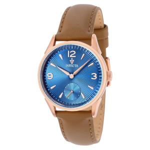 Relógio Masculino de Quartzo Vintage, Invicta ZG37079, Marrom Claro e Azul
