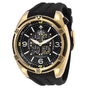 Relógio Masculino Aviator, Invicta 28079, Preto e Dourado