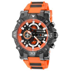 Relgio Masculino Aviador - 52mm. Preto. Laranja 40179