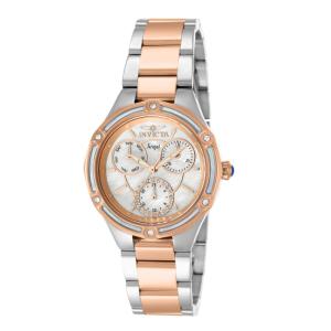 Relógio Feminino Angel com Mostrador em Madrepérola, Invicta 40379, Prata e Ouro Rosa