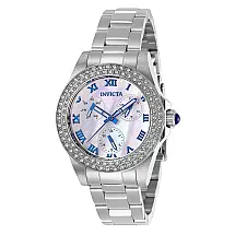 Relógio Feminino Angel com Mostrador Madrepérola, Invicta 28479, Prata