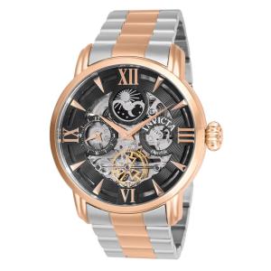 Relógio Masculino Automático Objet D Art, Invicta 27579, Prata, Ouro Rosa e Preto