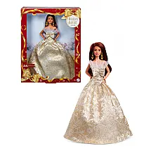 Boneca Barbie Holiday Signature 2025 Cabelos Longos Vestido Dourado e Prateado 32 cm