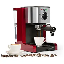 Cafeteira Elétrica KLARSTEIN Expresso 15 Bar, Capacidade 1,2L com Espumador, 1350W, 110V, Vermelha