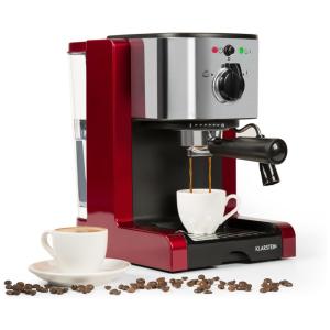 Cafeteira Elétrica KLARSTEIN Expresso 15 Bar, Capacidade 1,2L com Espumador, 1350W, 110V, Vermelha
