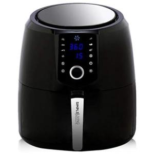 Simple Living Fritadeira Elétrica AirFryer sem Óleo, Capacidade 5,6L com Painel Digital, Prata