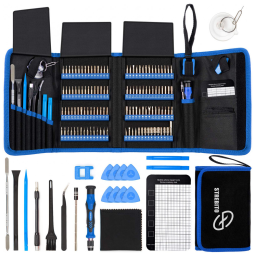 Kit de Chaves de Fenda de Precisão STREBITO 142 Peças Azul - 120 Bits Magnéticos para Reparo de Eletrônicos