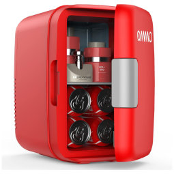 Mini Geladeira para Skincare OMMO 6 Litros, 110V, 12V, Vermelha