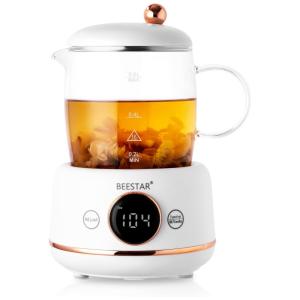 Chaleira Elétrica 600mL com Controle de Temperatura e 6 Configurações, 100V 400W, BEESTAR EK111901, Branca