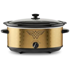 Panela Elétrica 7L Automática Personalizada Mulher Maravilha, Dourada, 110V, DC COMICS DCW 7, Dourado