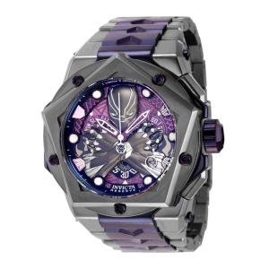 Relgio masculino reserva Marvel Pantera Negra Swiss Ronda Z60 calibre - 54 mm. Titnio. Roxo 44489