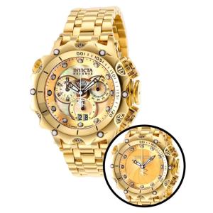 Relógio Masculino Reserve Venom Shutter com Mostrador Madrepérola, Invicta 36589, Dourado