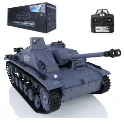 Tanque de Guerra TOUCAN RC HOBBY German Stug III 3868 com Controle Remoto, Escala 116, Azul