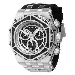 Relógio Masculino Reserve Carbon Hawk, Invicta 38889, Preto e Prata
