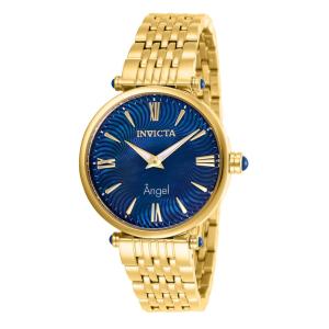 Relógio Feminino Angel com Mostrador Madrepérola, Invicta 27989, Dourado e Azul