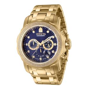 Relógio Masculino Pro Diver 0,76 quilates com Diamante, Invicta 37989, Dourado e Azul