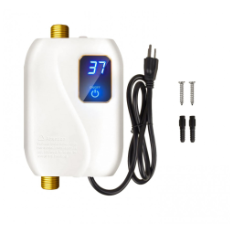 Aquecedor de Água Tankless Elétrico xwdzswgs Branco Display Digital CS-RSQ-US 3 kW 110V