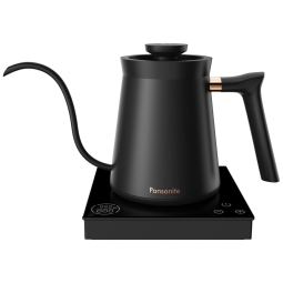 Chaleira Elétrica 700mL com Desligamento Automático, Aço Inoxidável, 1200W, 110v, PANSONITE, Preto