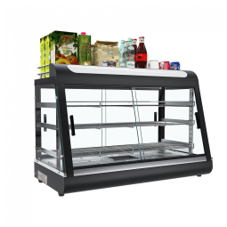 Aquecedor de Alimentos Countertop Whalefall Preto Suporte Superior Iluminação Tri-Cor Termostato Ajustável 89 cm 110V 1500W para