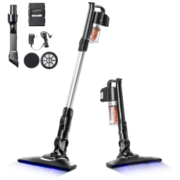 IRIS USA 596103 Aspirador de Pó sem Fio com Acessórios Ideal para Pets, 110V, Preto