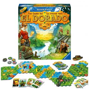 Jogo de Tabuleiro de Estratégia Ravensburger The Quest for El Dorado - Diversão Garantida para Crianças e Adultos!
