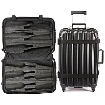 Mala de Transporte para Vinhos até 12 Garrafas, VINGARDEVALISE VGV05GRANDE, Preto