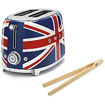 Smeg 50s Retro Torradeira 2 Fatias c, Pinças de Bamboo, 950W 110V