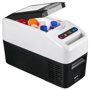 JUNKUN Mini Geladeira, Cooler Automotiva Elétrico Portátil 16L, 110V, Branco