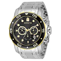 Relgio masculino Invicta profissional em ao inoxidvel - 48 mm de dimetro.