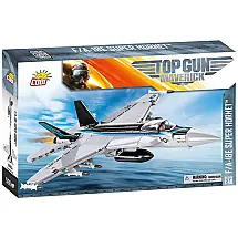 Kit de Construção Caça TOP Gun Maverick F A 18E Super Hornet com 560 Peças, COBI, Prata