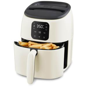 Fritadeira Elétrica Air Fryer em Cerâmica 2,4L com Desligamento Automático e Antiaderente, 110V 1000W, DASH, Creme