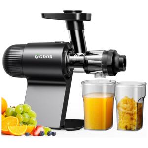 Centrifuga de Frutas com Alto Rendimento de Suco, Função Reversa, Baixo Ruído, de Fácil de Limpar, 110V 160W, GDOR, Cinza