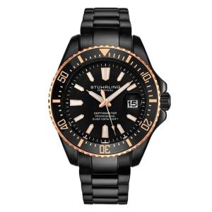 Relógio Masculino Stuhrling Depthmaster 3950A Quartzo 42mm, Preto