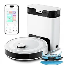 Robô Aspirador Lefant M2S Pro 2 em 1 com Mop 6000Pa LiDAR Auto Esvaziamento 8 Semanas Branco