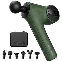 Massageador Elétrico Profissional Sem Fio 6 Acessórios, OPOVE PO 5 N, Verde