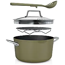 Panela Antiaderente 7L Pode ir Ao Forno Suporta até 260C Aço Inoxidável, NINJA CW202GN, Verde