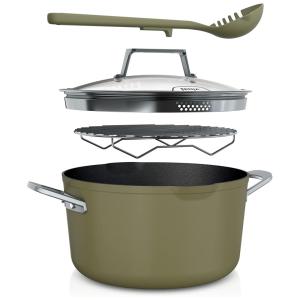 Panela Antiaderente 7L Pode ir Ao Forno Suporta até 260C Aço Inoxidável, NINJA CW202GN, Verde