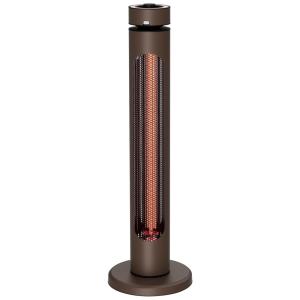 Aquecedor Portátil de Jardim Elétrico Infravermelho 1500W 8 Níveis de Calor 8H Timer à Prova d'Água IP65, Marrom,Sundate