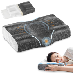 Travesseiro Ortopédico com Memória Ergonômica 50 x, 1 UN, ELVIROS, Cinza