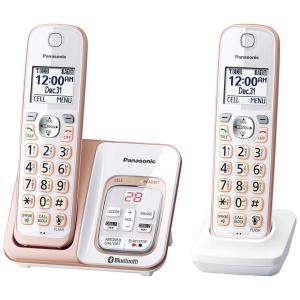 Telefone sem Fio Link2Cell Bluetooth com 2 Aparelhos Rose, PANASONIC KX TGD562G, Rosa
