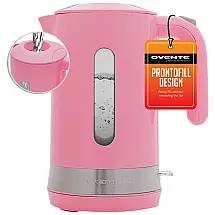 Chaleira Elétrica de 1.8L com Desligamento Automático, 1500W, 110v, OVENTE KP413P, Rosa