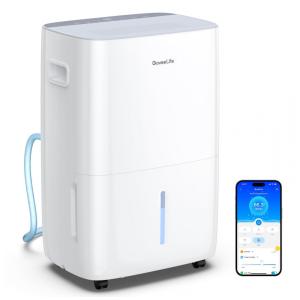 Desumidificador Inteligente 7,5L com Controle Automático de Umidade, Mangueira de Drenagem, WiFi e Área 400m2, GoveeLife H7151, Branco