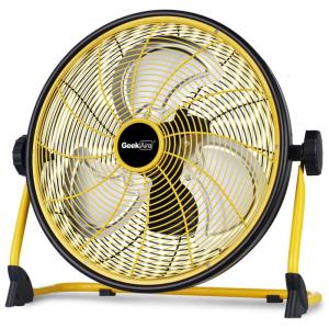 Ventilador de Piso, Industrial Sem Fio Saída USB para Telefone, 110v, GEEK AIRE, Amarelo