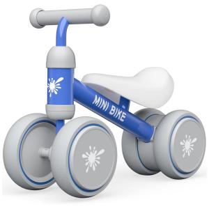 Bicicleta sem Pedal Infantil Ancaixin com 4 Rodas para Crianças de 1 a 4 Anos, Roxa