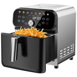 Air Fryer 5,6L com 12 Funções de Cozimento, Painel Digital, Cesta Antiaderente e Lavável na Máquina de Lavar Louça, 110V 1500W, Whuto
