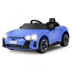 Carro Elétrico Infantil Licenciado INFANS Audi RS e-tron GT 12V, Controle Remoto para Pais, Suspensão 4 Rodas, LED, Música, USB, Azul