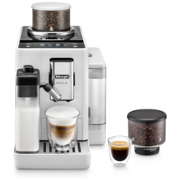 Máquina de Café Espresso Automática De'Longhi Rivelia Branca Moedor Integrado, Espumador Automático, Bean Switch System 110V